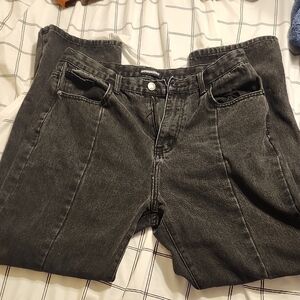 Wide Leg Black Jeans